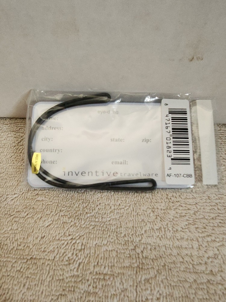 Inventive Travelware "Having Black Bag Identification Issues?" Blue Luggage Tag