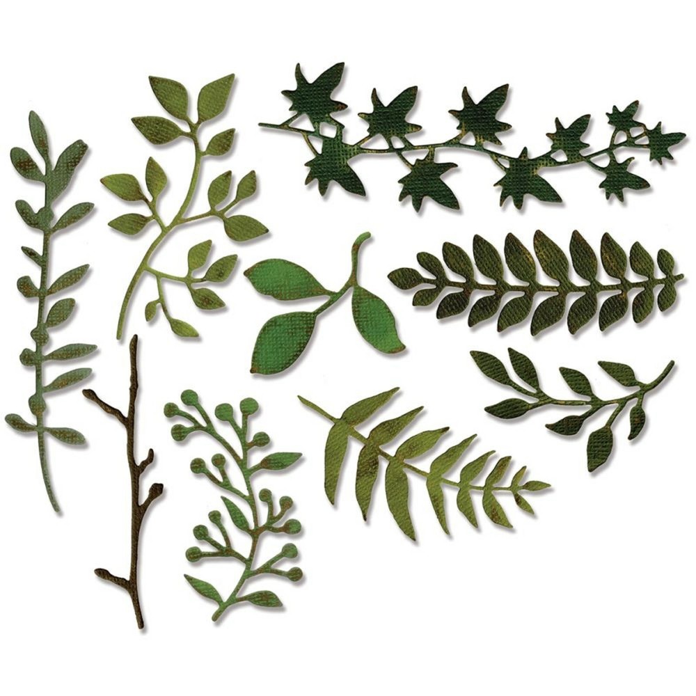 Sizzix Thinlits Tim Holtz Garden Greens 9 Dies 661206