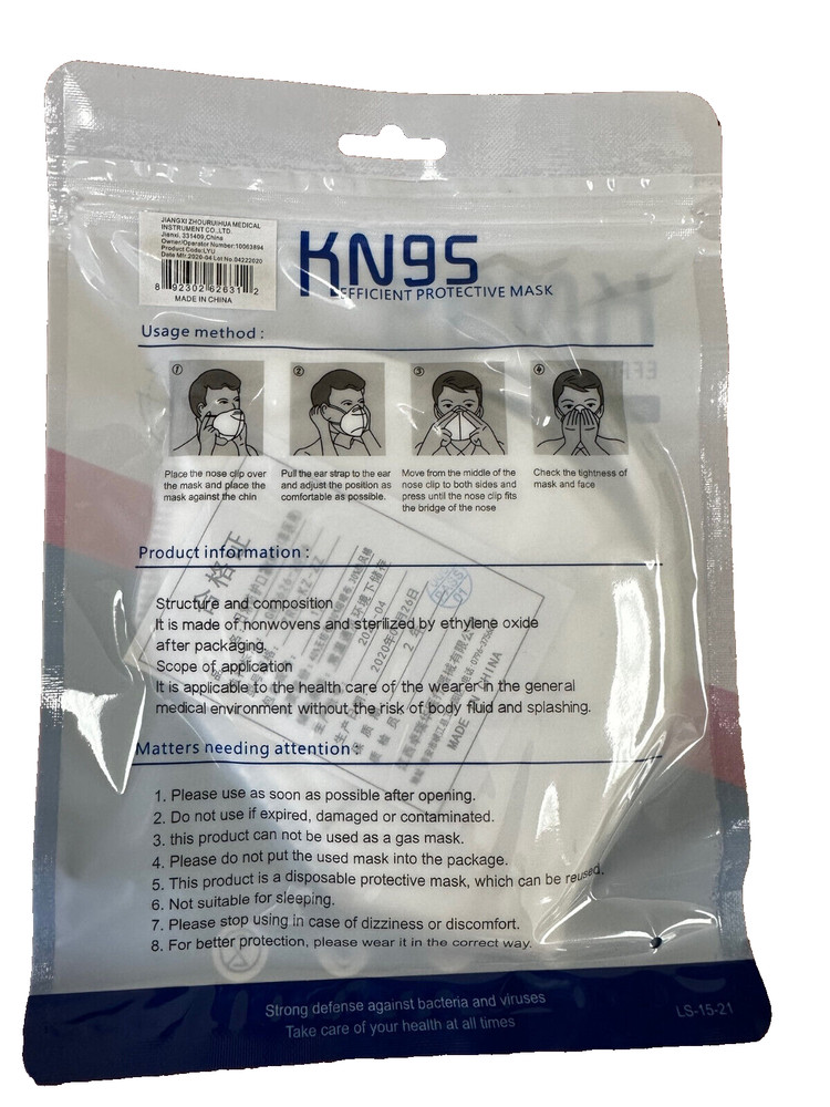KN95 Dust Mask Pack of 3