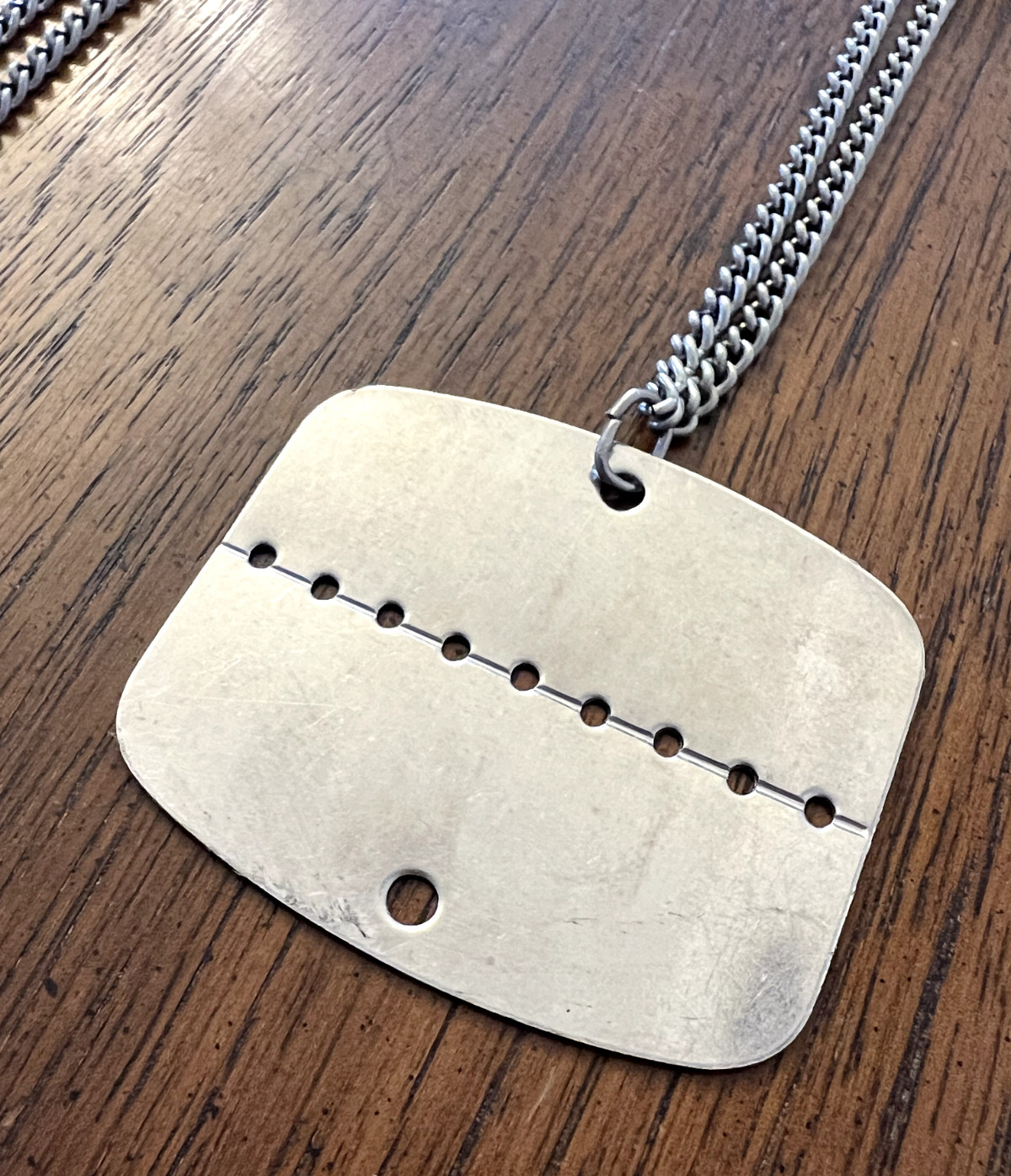 French Army Dog Tags Chain Blank Unused Military Issued 1966 ID Plates Set Of 30