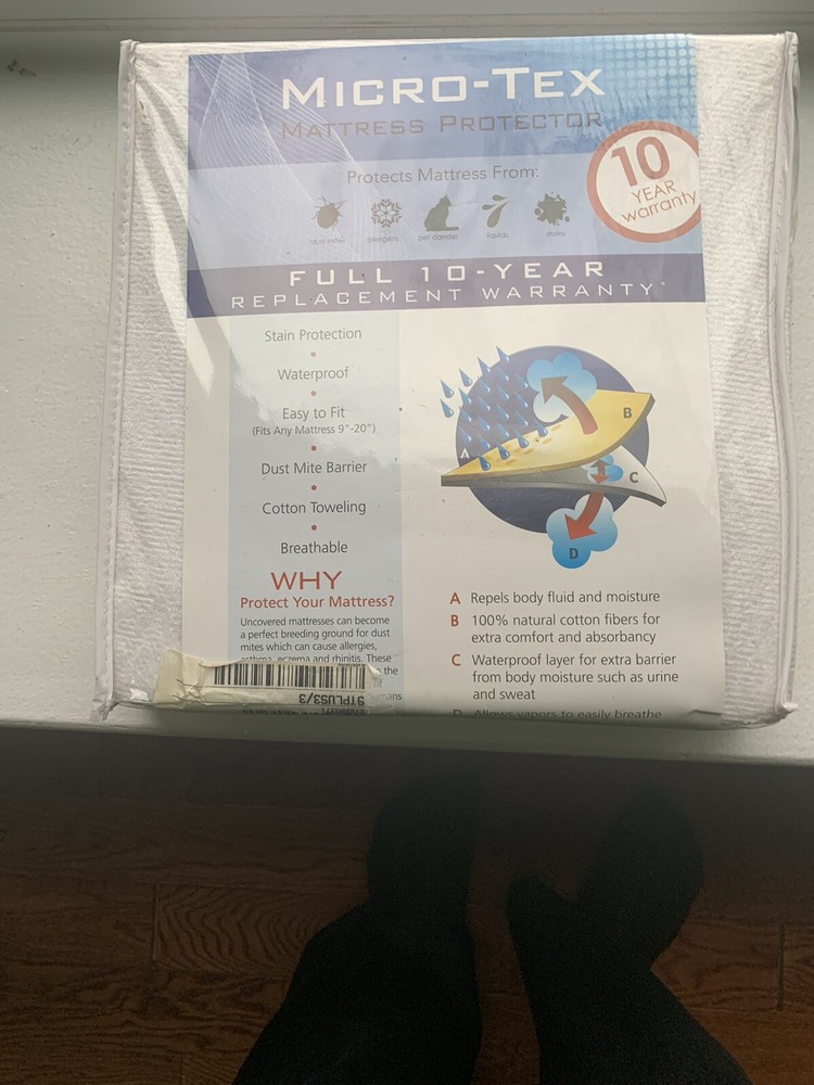 MICRO-TEX MATTRESS PROTECTOR  FOR TWIN BED NEW