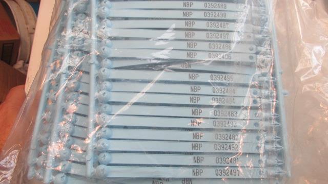 400 Blue Ear Tags Strap Snap