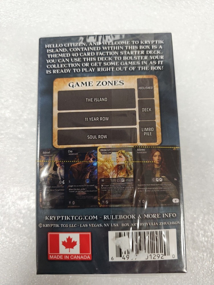 Kryptik TCG Genesis Wave 2 Human Starter Deck Factory Sealed