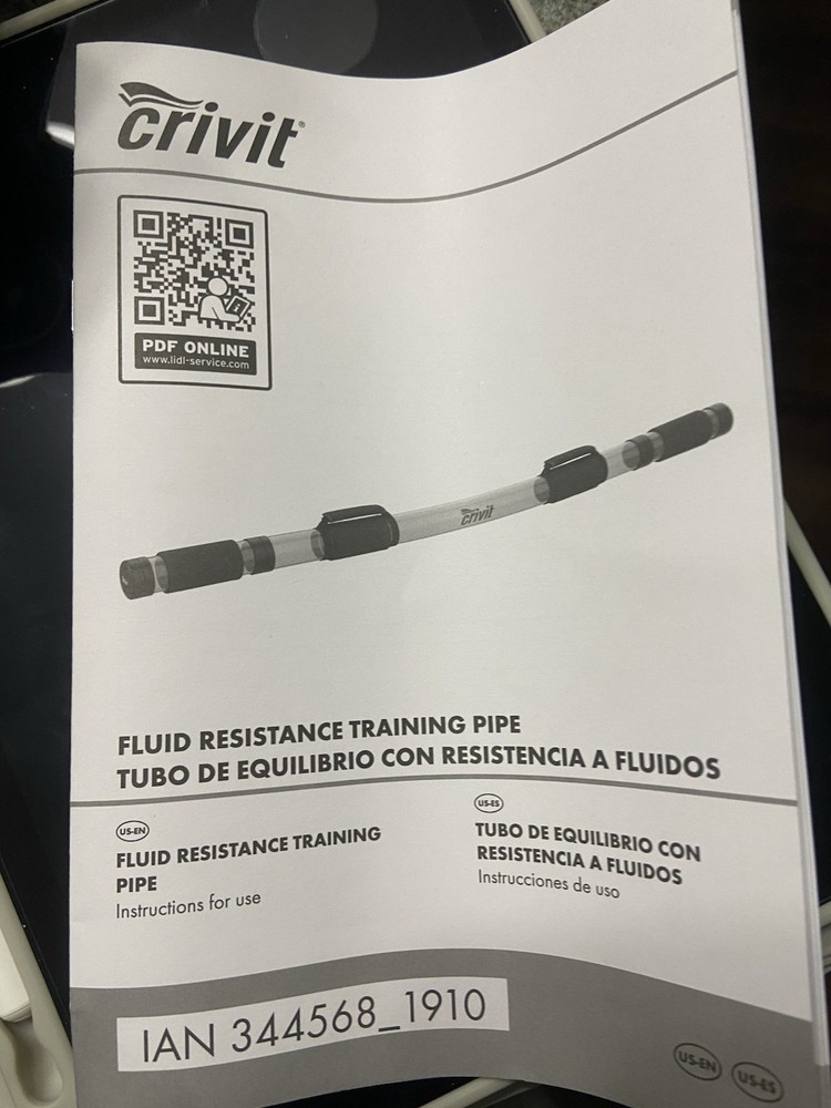 Crivit Fluid Resistance Training Pipe Workout New years Resolution