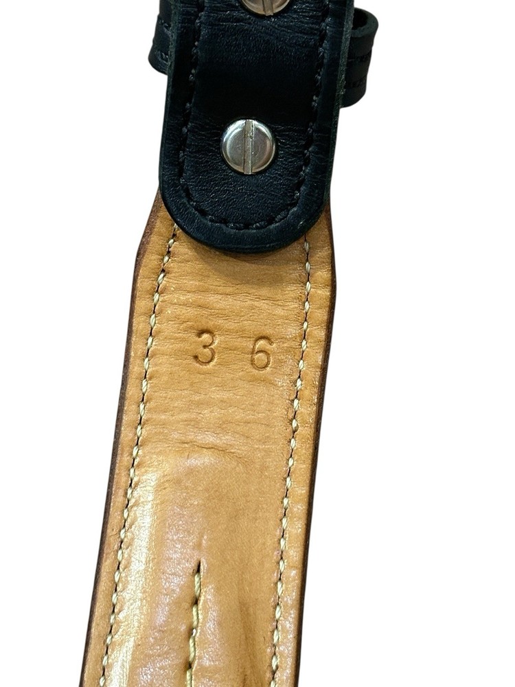 Minotaur Holsters Black Leather Adjustable Belt - Size 36
