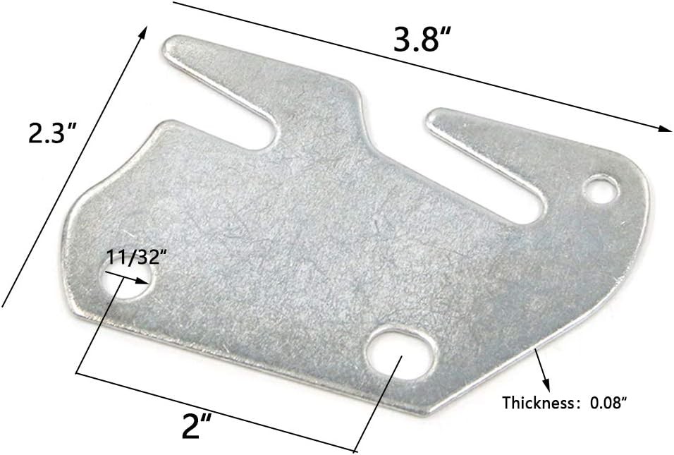 Bitray Wood Bed Plates Rail Hook for Frame silver A