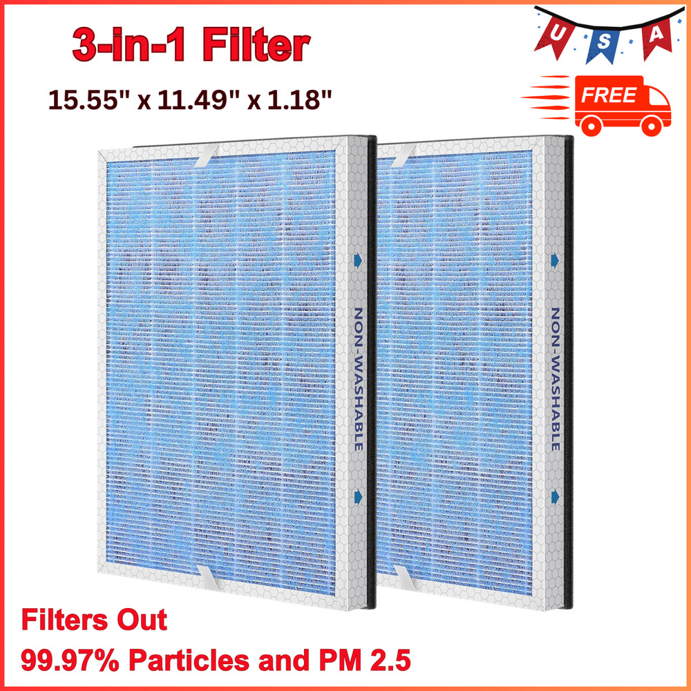 2 Pack MSA3/MSA3S HEPA Filter Replacement Filter Compatible with Membrane