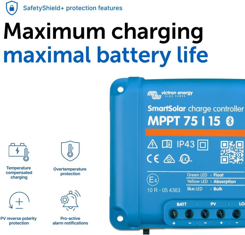 Smartsolar MPPT Solar Charge Controller (Bluetooth) - Charge Controllers for Sol