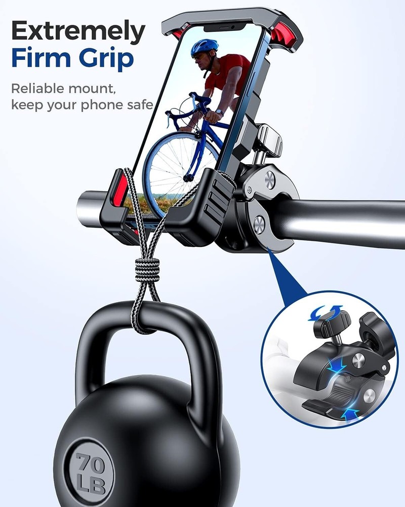 Motorcycle Phone Mount,3s Quickly Install,1 Second Automatic Lock & Release,