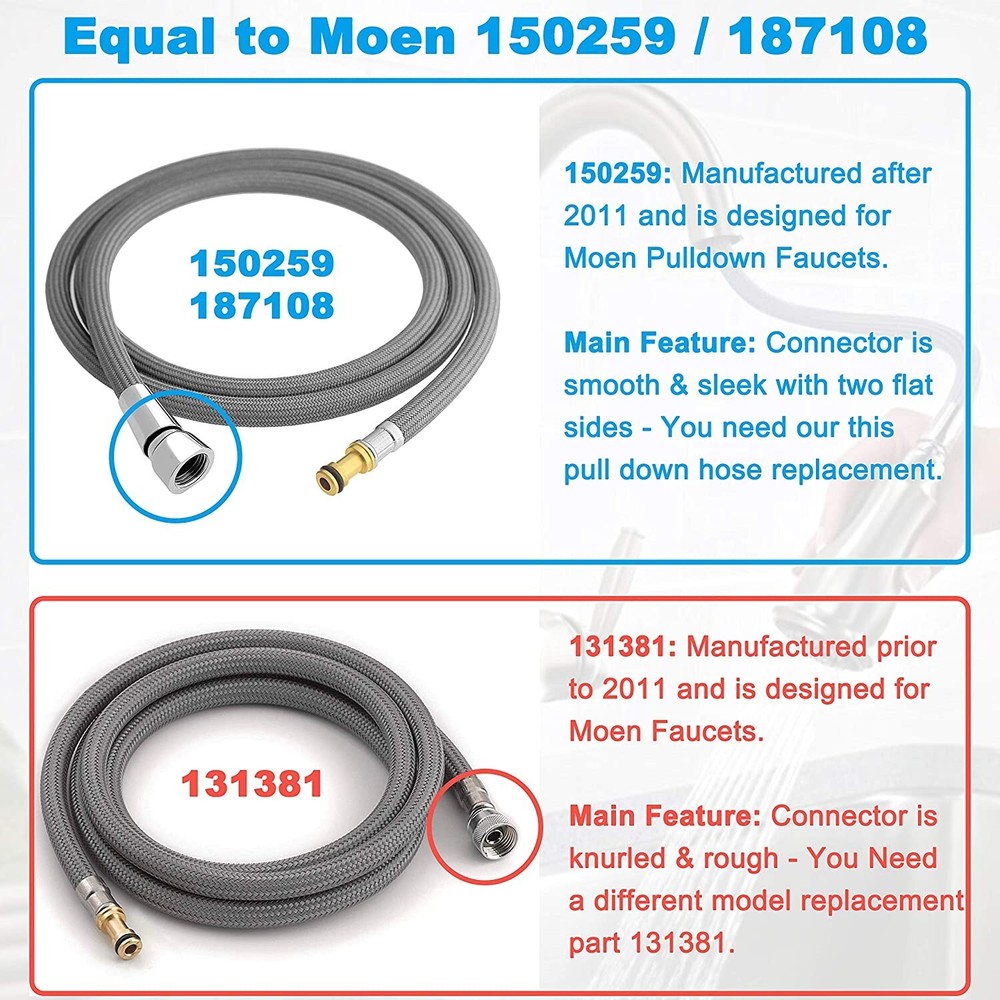 Pull Out Replacement Hose for Moen Kitchen Faucet 159560 Replacement part