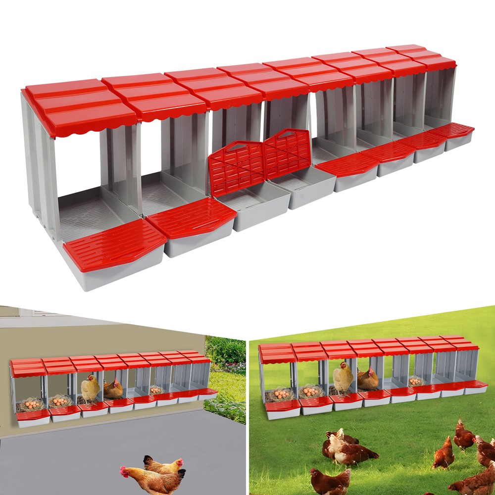 Modern 8-Compartment Chicken Nesting Boxes for Comfortable Egg Laying