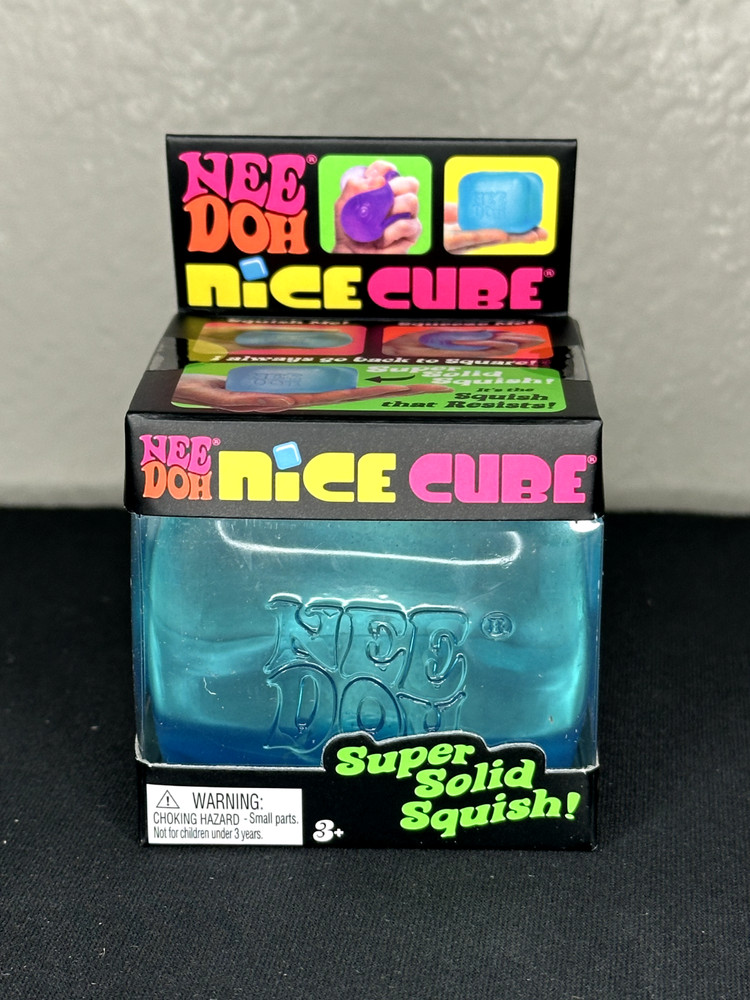 NeeDoh Nice Cube Super Solid Squeezable Sensory Toy (Choose your Color!)