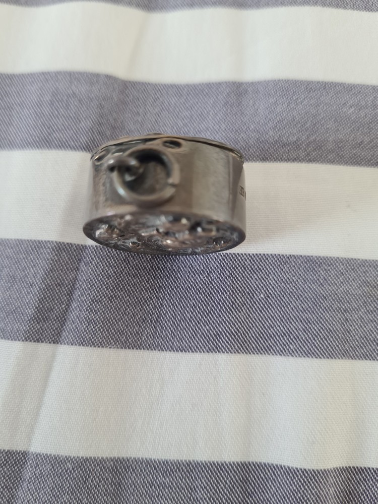 Victorian sterling silver cherub Pendant Snuff Box