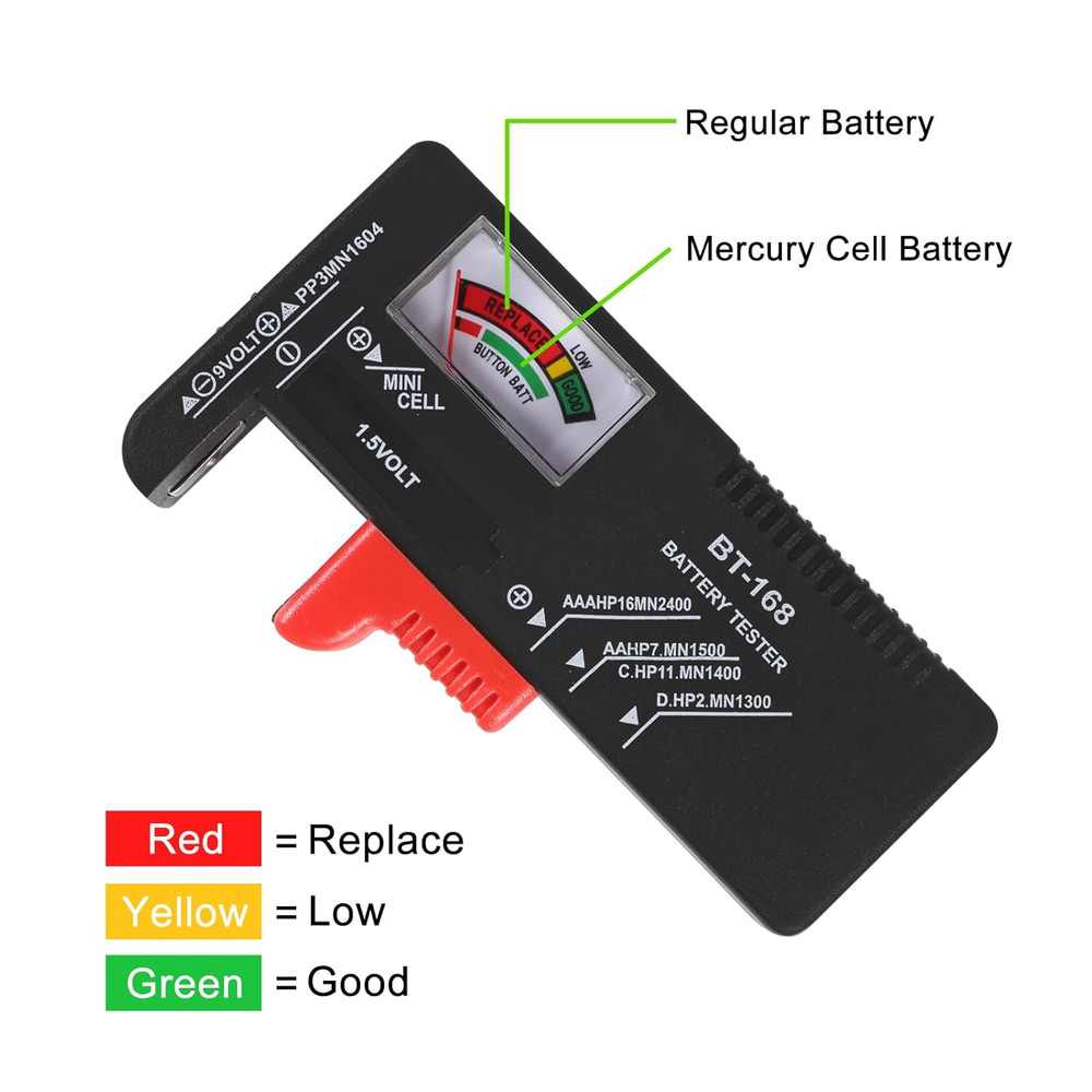 4Pack Battery TesterUniversal Checker Small 4PCS