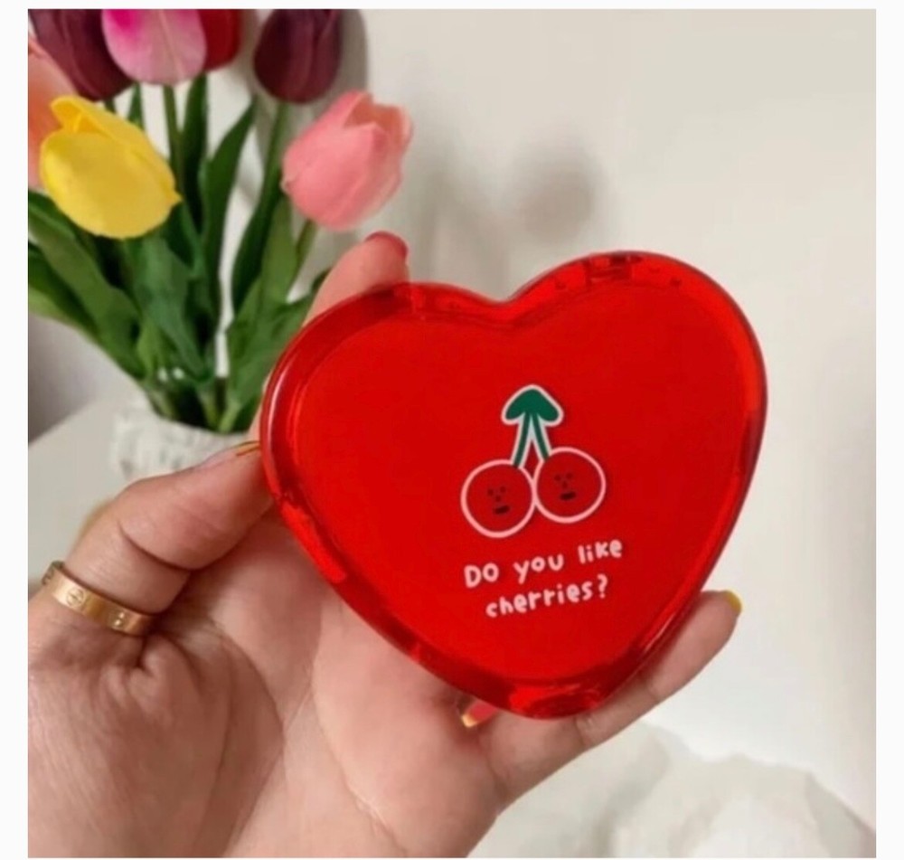Makeup mirror and cute cherry mirror 2 items