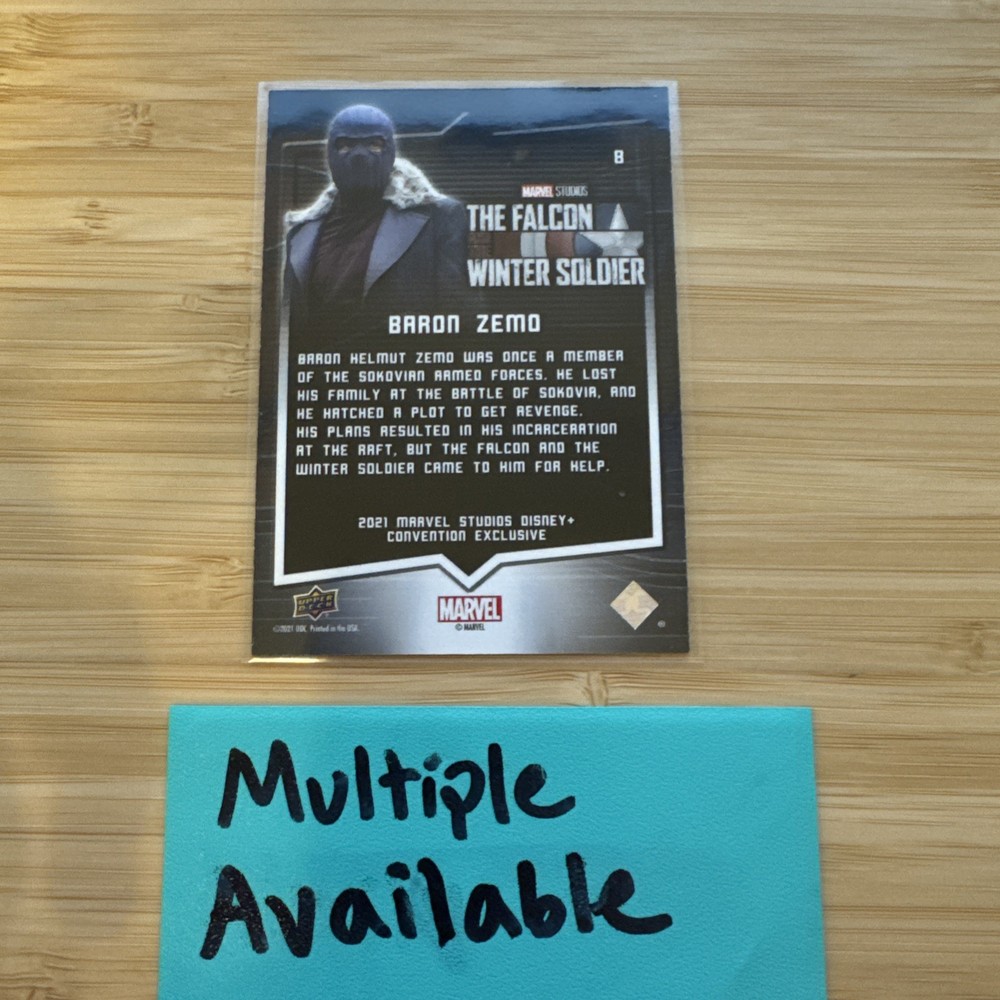 2021 Upper Deck Marvel Disney+ Convention Exclusive Baron Zemo SDCC