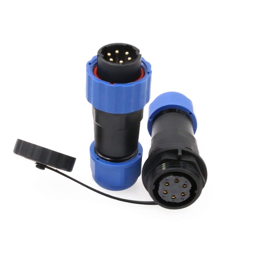 IP68 Panel Mount Wire Cable Electrical Circular Low Voltage Waterproof Connec...