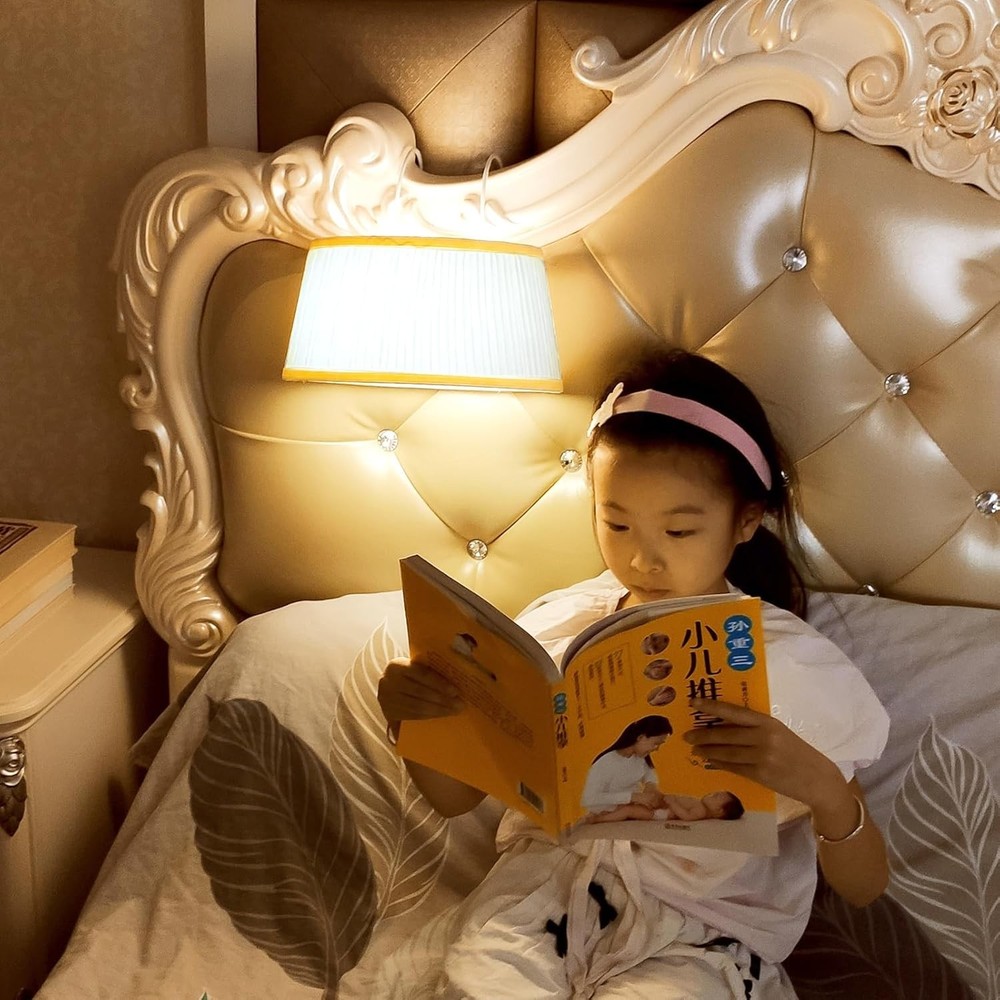 Bed Reading Light Headboard Reading Light with Adjustable Hook, Dimmable Book