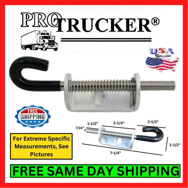 Aluminum Spring Loaded Barrel Bolt Latch Lock for Utility Trailer RV Camper Loop