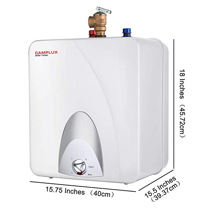 Camplux ME60 Mini Tank Electric Water Heater 6-Gallon,1.44kW at 120 Volts