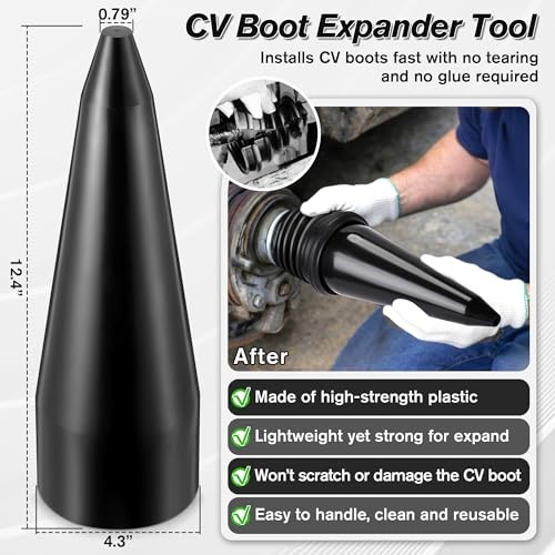 4 PCS Rubber CV Axle Boot Repair Kit with CV Boot Tool Cone Mounting, 8pcs