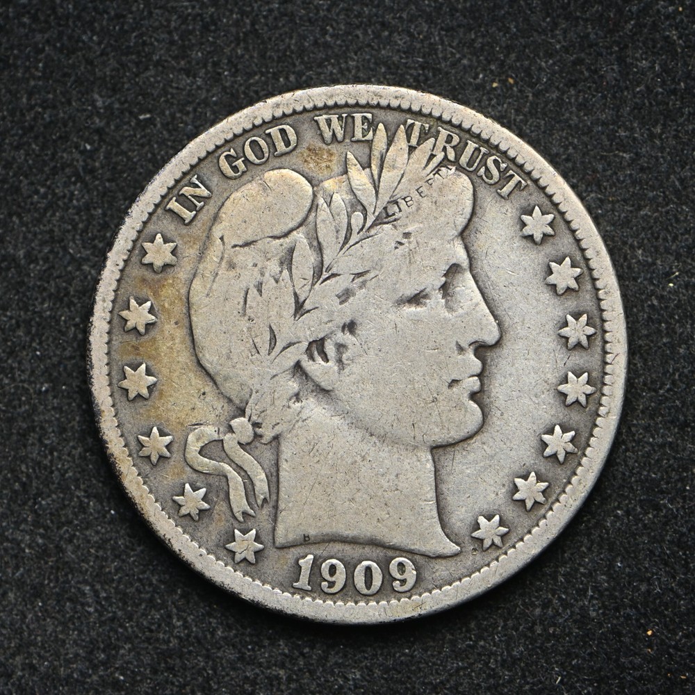 1909 Barber Silver Half Dollar (cn15850)
