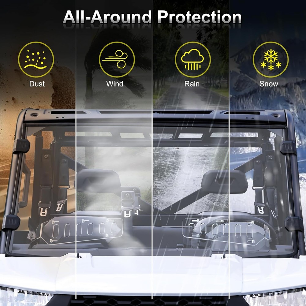 Polaris Ranger 1000 Full Windshield Vented