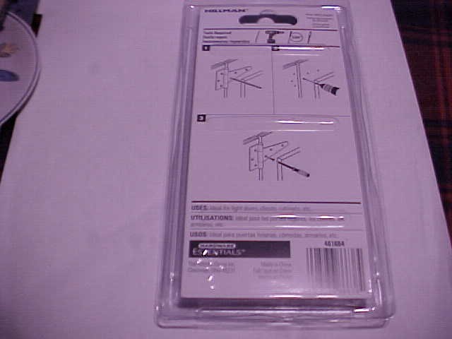 2 Pack 2" Hillman Light T-Hinges Zinc