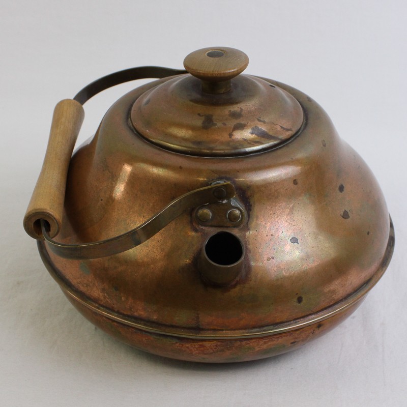 Sparta Minneapolis Copper Tea Kettle W/ Wooden Handle 2 Qt