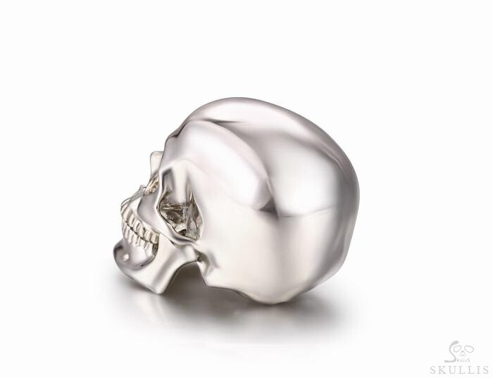Nice 1.2" Solid 925 Sterling Silver Skull, Super Realistic