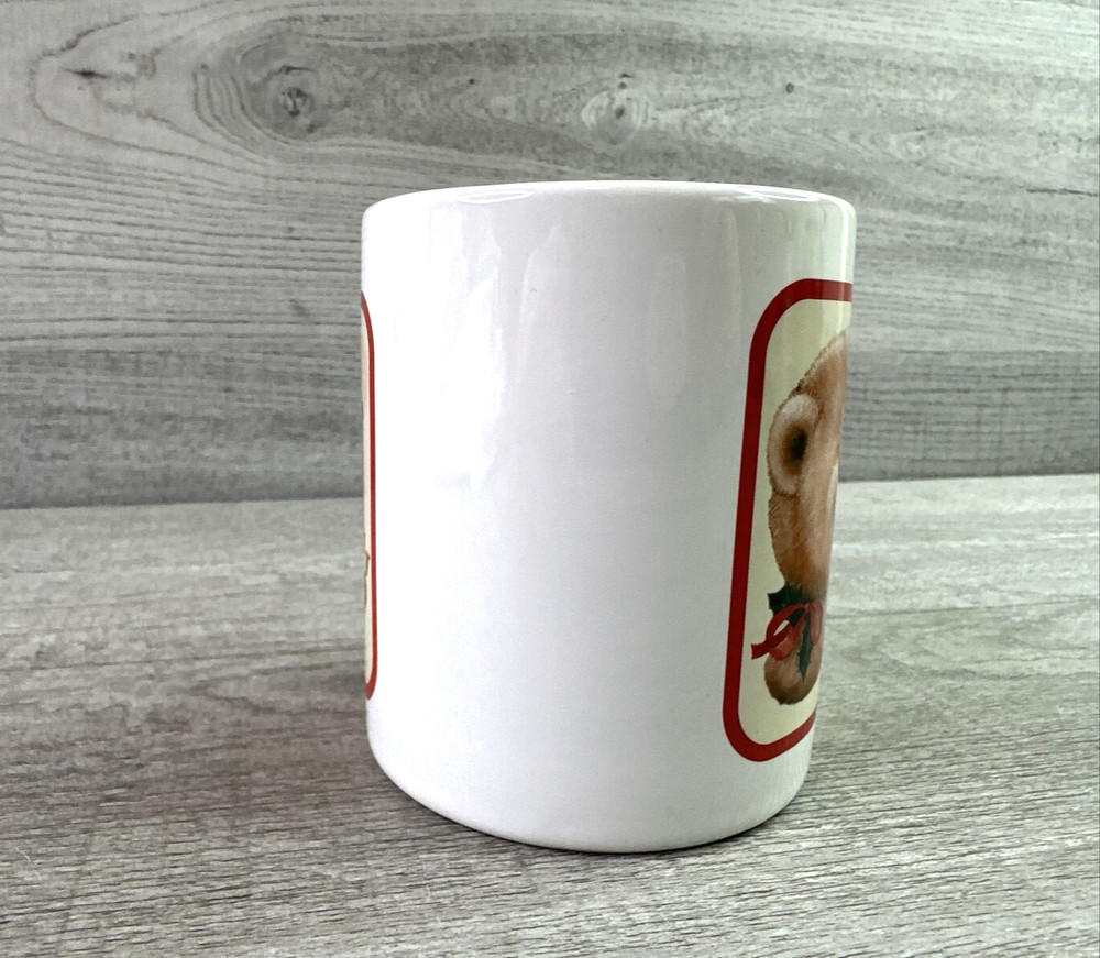 2003 Ruth Morehead Holy Teddy Bear & Candle Christmas Mug