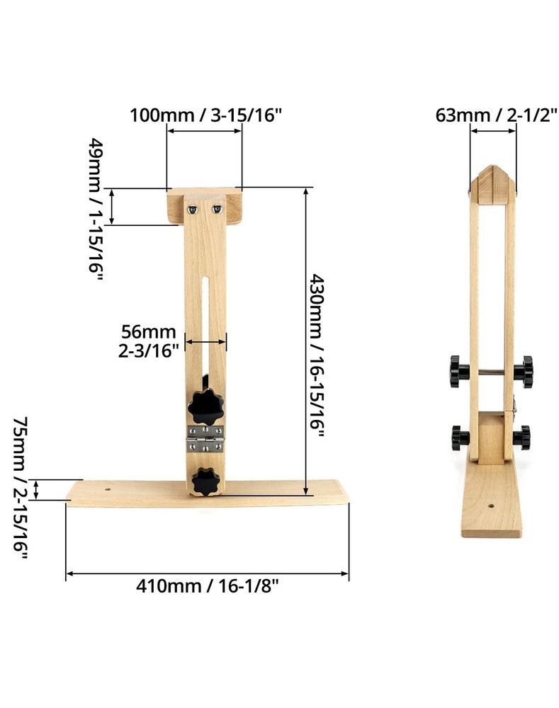 QWORK Leather Stitching Pony Horse Craft Clamp, Adjustable 360° Rotatable, Folda