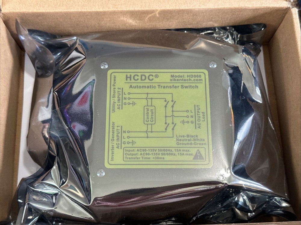AC120V 15 Amp Automatic Transfer Switch HD060