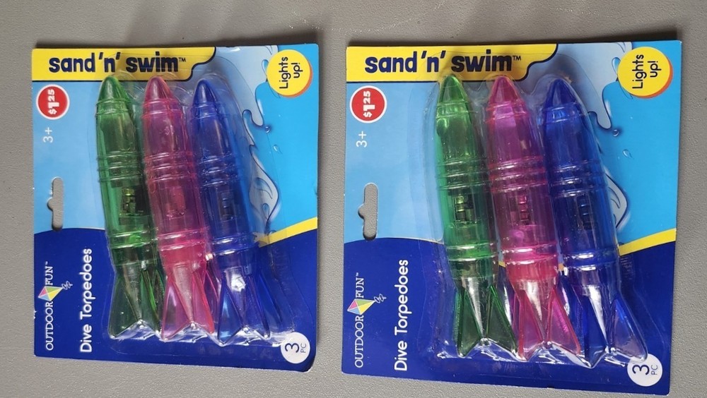Pool and Dive Toys : Multi-Colored : Light-Up : Translucent : Dive Fish/Torpedos