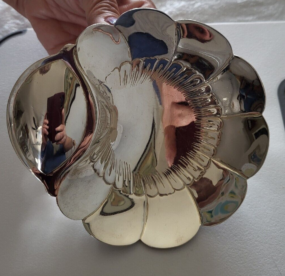 Sterling Silver Footed Bon Bon - Nut - Fruit - Mint Bowl