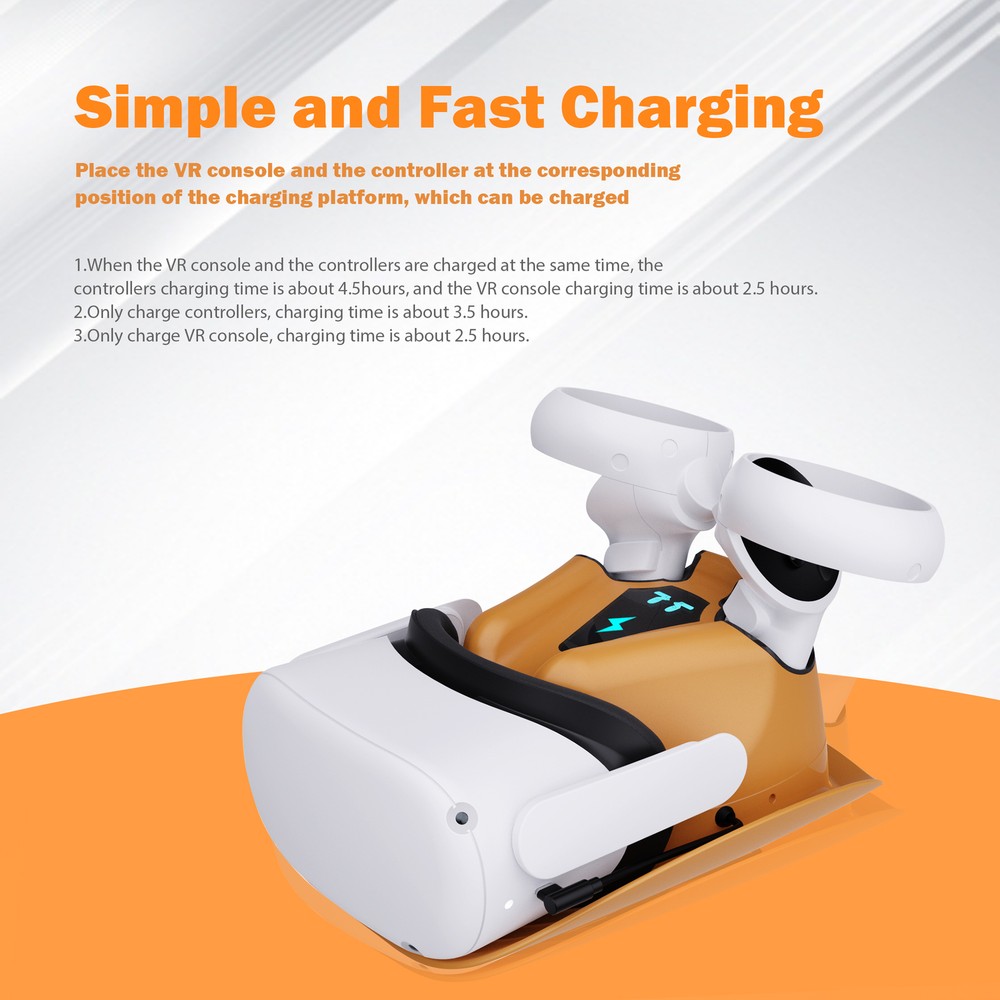 VR Controllers Charging Dock Headset Holder for Oculus Quest 2 Rechargeable