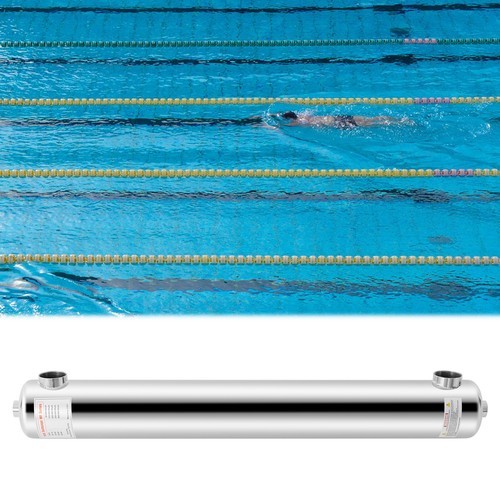 400 kBtu Pool Heat Exchanger 304 Stainless Steel Same Side Ports 1inch+2inch US
