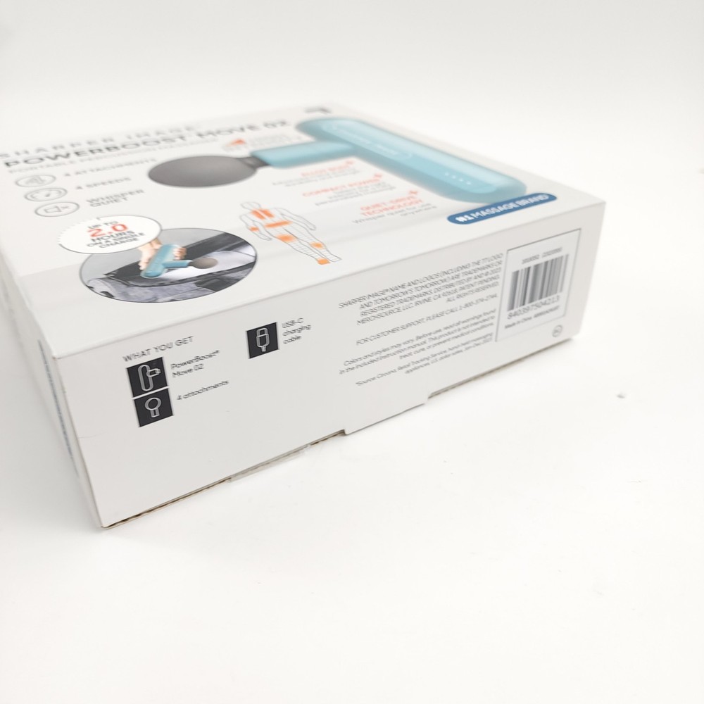 Sharper Image PowerBoost Move Portable Percussion Massager in Teal
