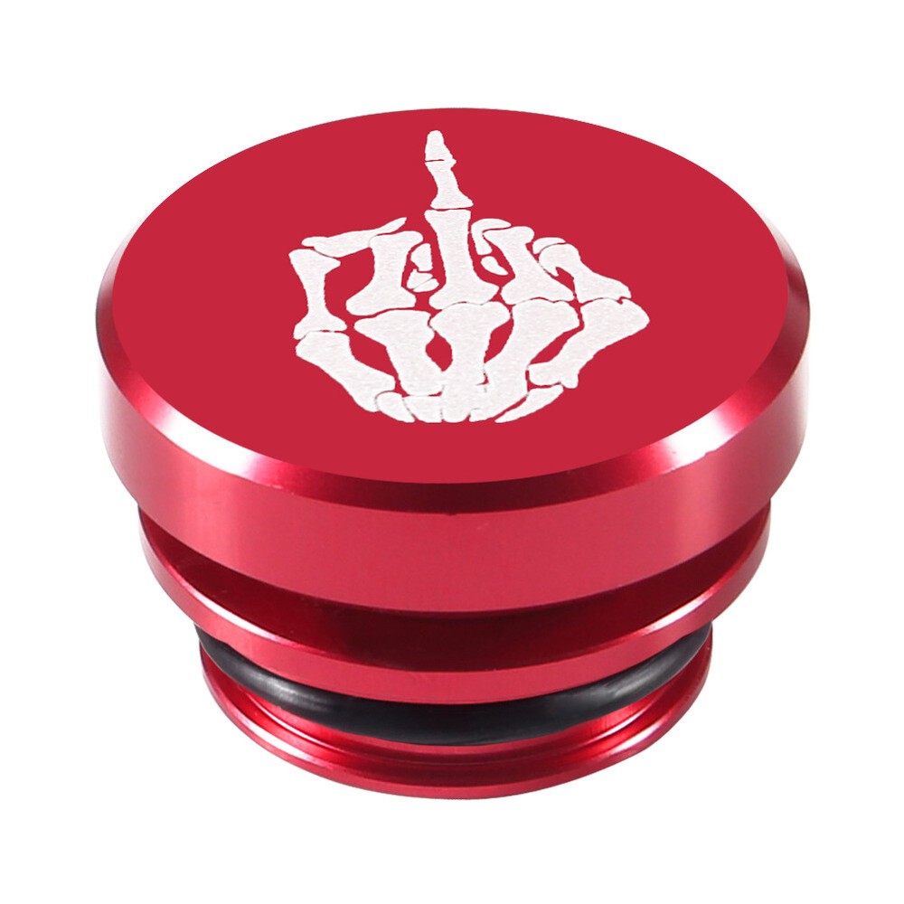 Universal Red Middle Finger Skull Push Button Car Cigarette Lighter Plug Cover