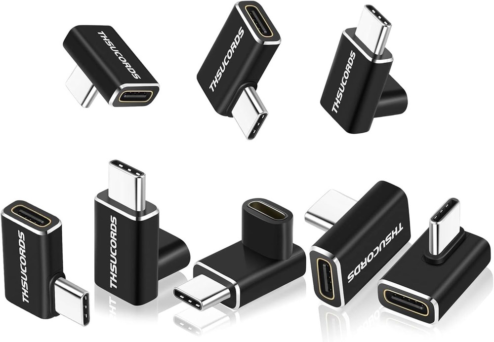 Right Angle USB C Extension Adapter 2 Pack, Left 90 Left&Right 2-PACK