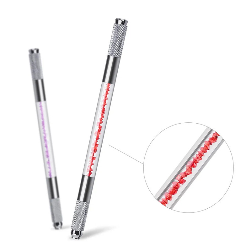 Manual Tattoo Pen Microblading Makeup Eyebrow 2 Usage For Flat or Round Needles
