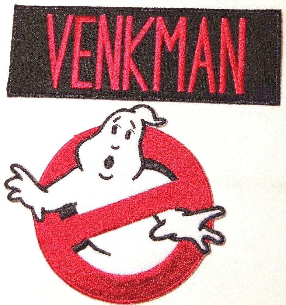 Ghostbusters VENKMAN No Ghosts Logo Screen Accurate 4" Patch Set of 2
