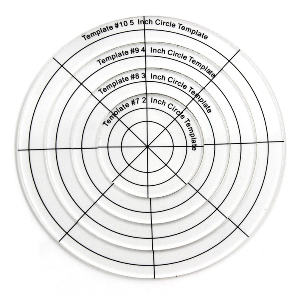 10pcs Dresden Plate Template Acrylic Patchwork Frames Ruler