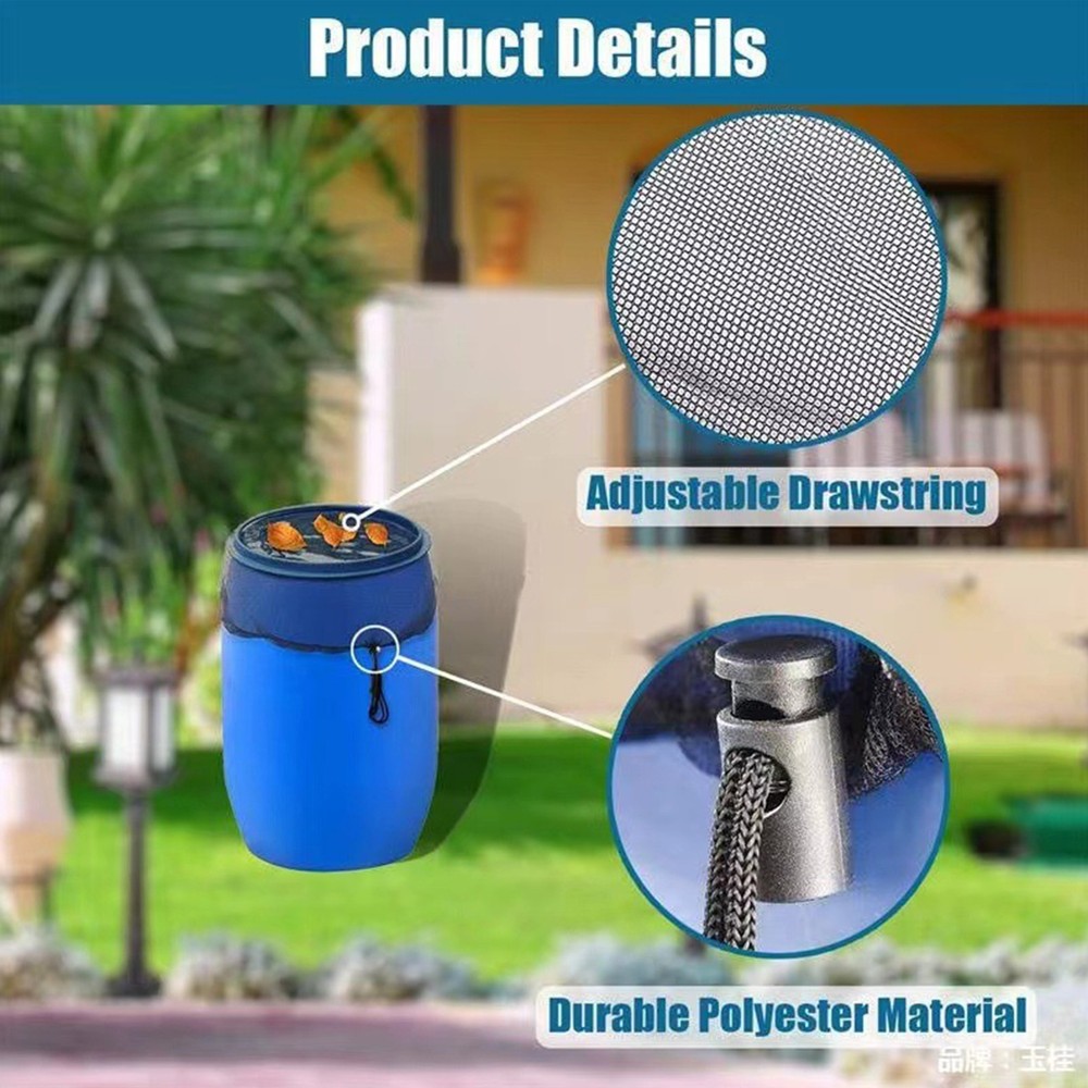 4Pcs Rain Barrel Netting Multifunctional Mesh Cover Eaves Adjustable New Black