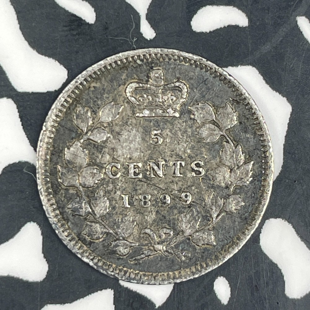 1899 Canada 5 Cents Lot#C9216 Silver! Nice!