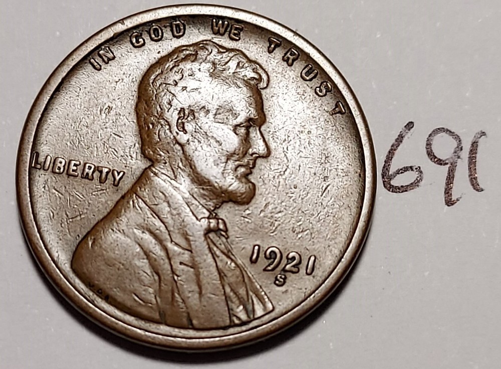1921-S Lincoln Wheat Cent #691