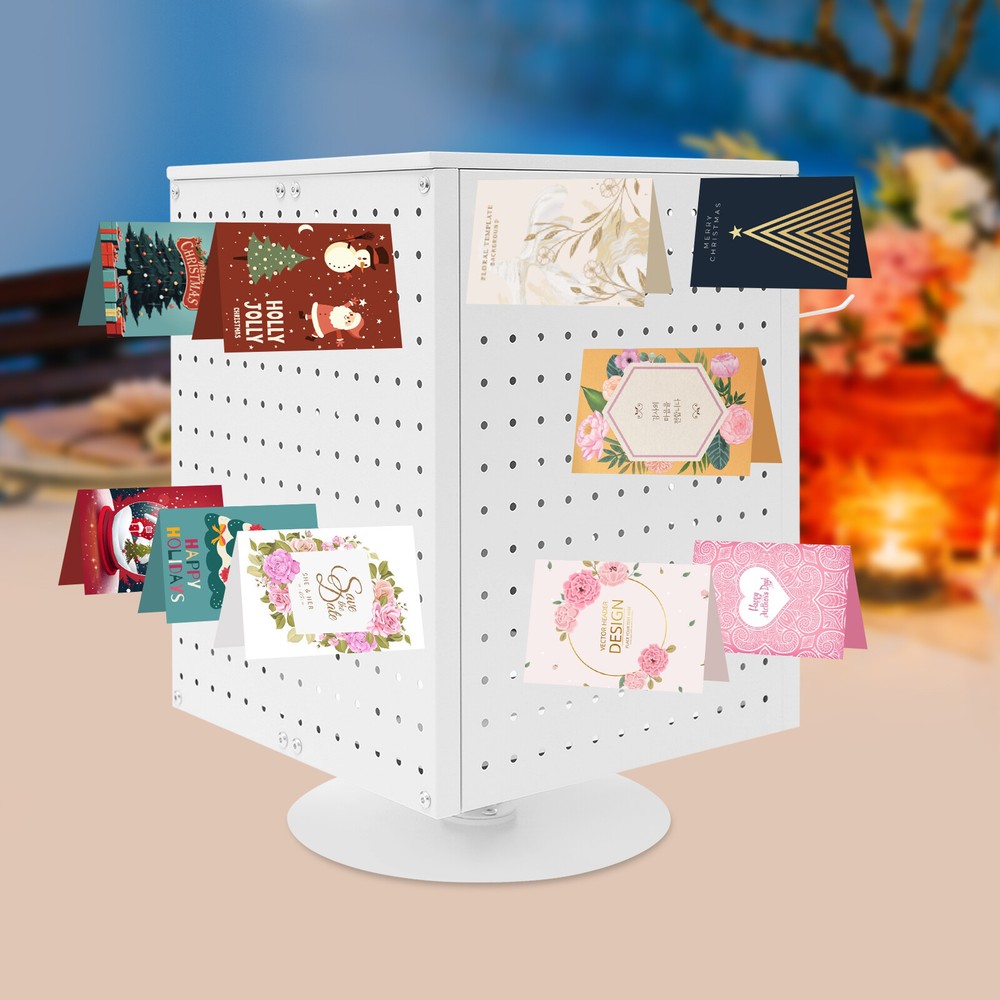 Pegboard Rotating Display Stand,4 Sided PegBoard Display, PegBoard Display Stand