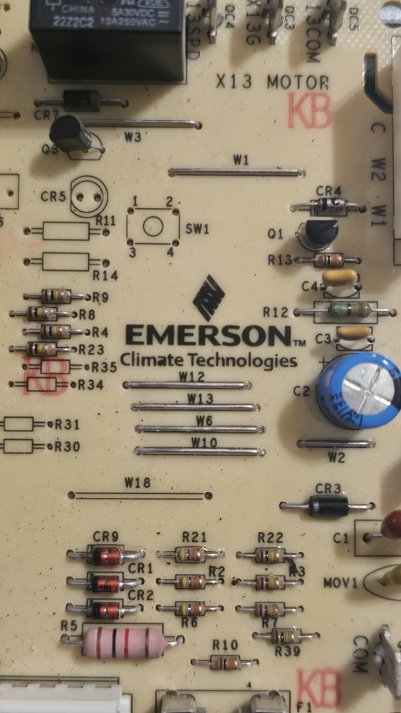 Emerson 48X21-101-01 X13 Motor Control Board 47-102077-02-04 ECM Blower Module