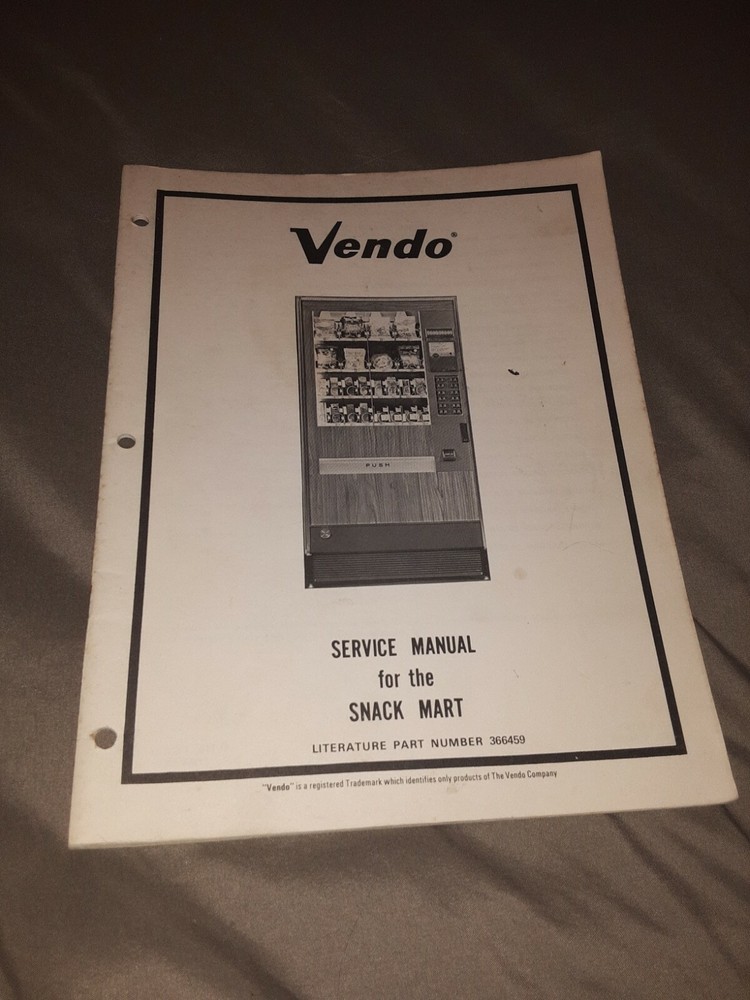 1972 Vendo Snack Mart Service Manual