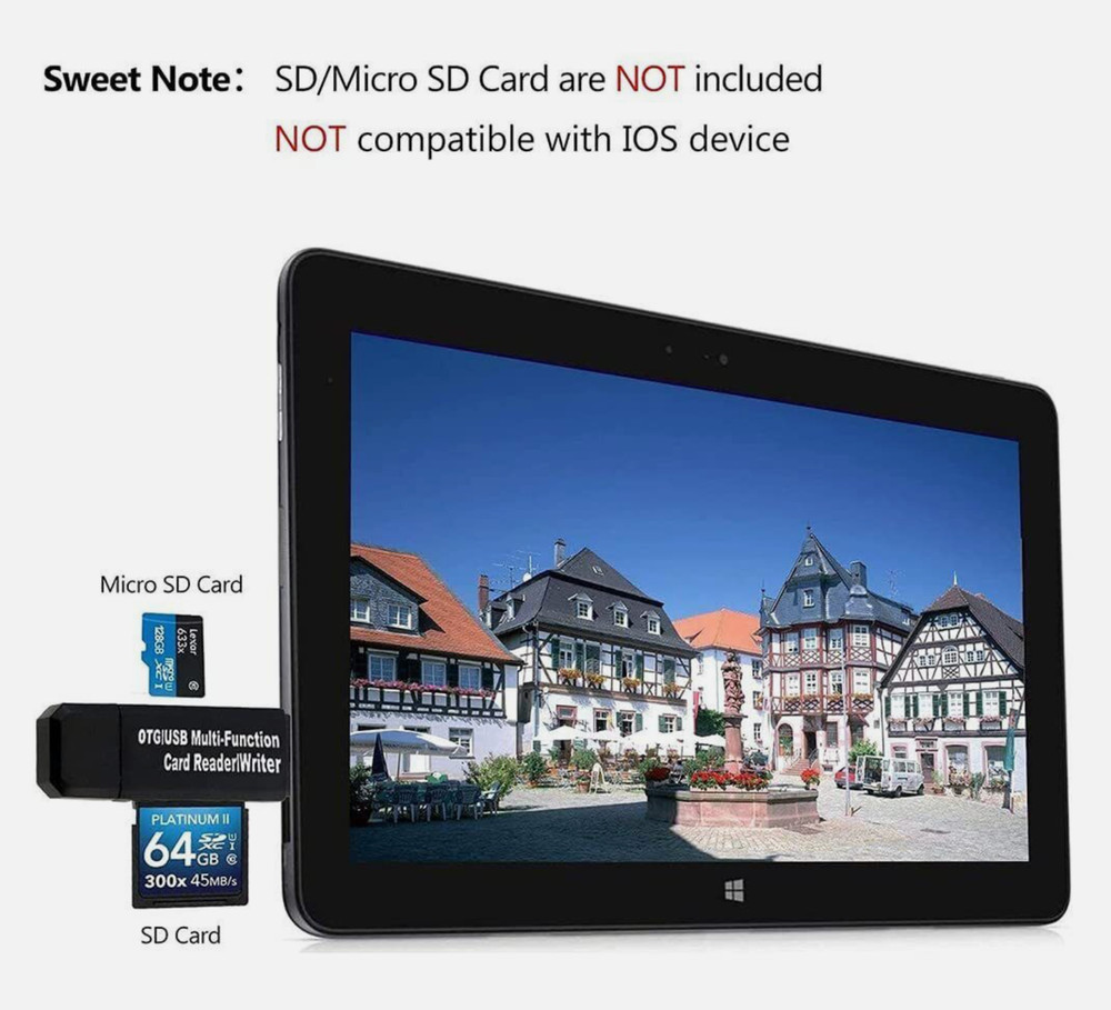 ​2 Each Micro USB OTG/USB 2.0 Card Reader Adapter SD/Micro SD Memory Card Reader